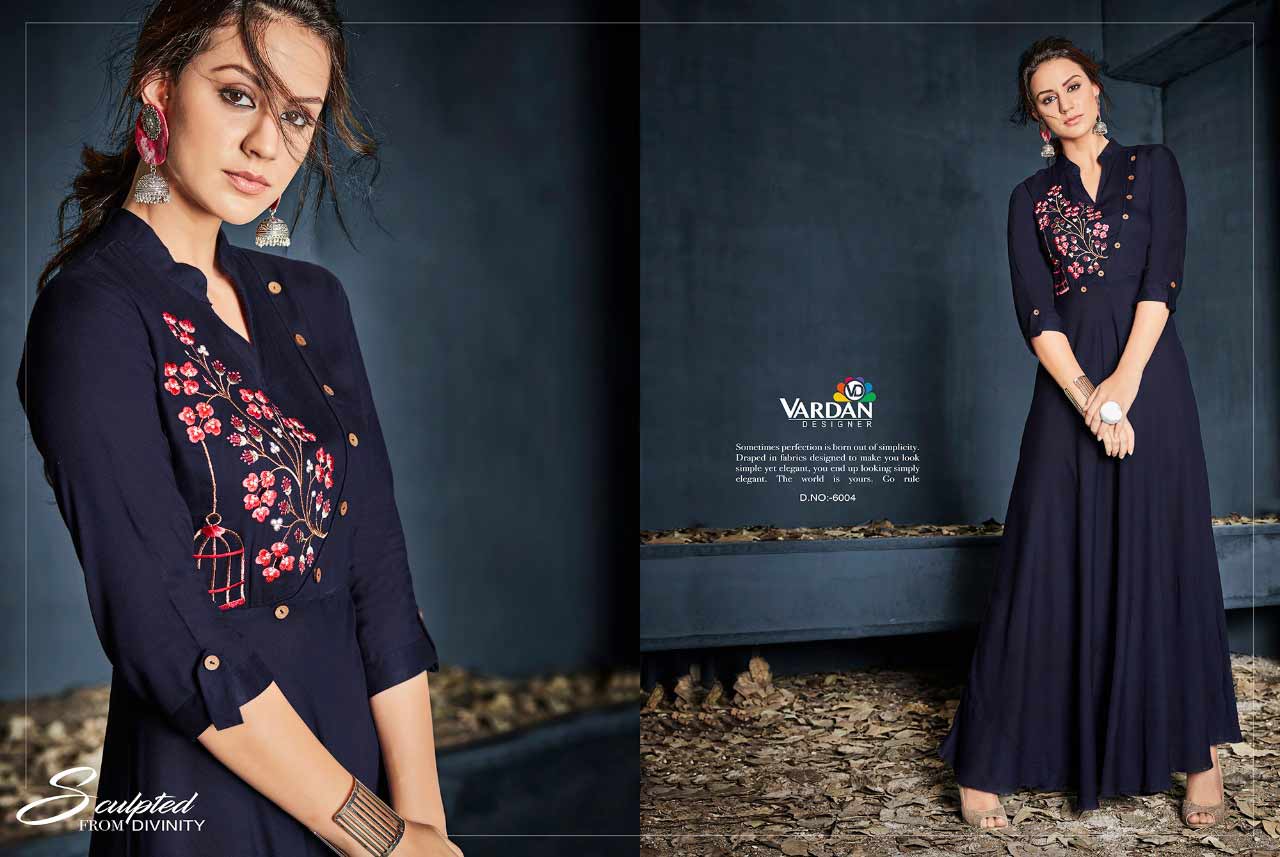 Gulnaz Vol-1 Vardan Designer Long Kurta Gulnaz Vol-1 Vardan Designer Long Kurta